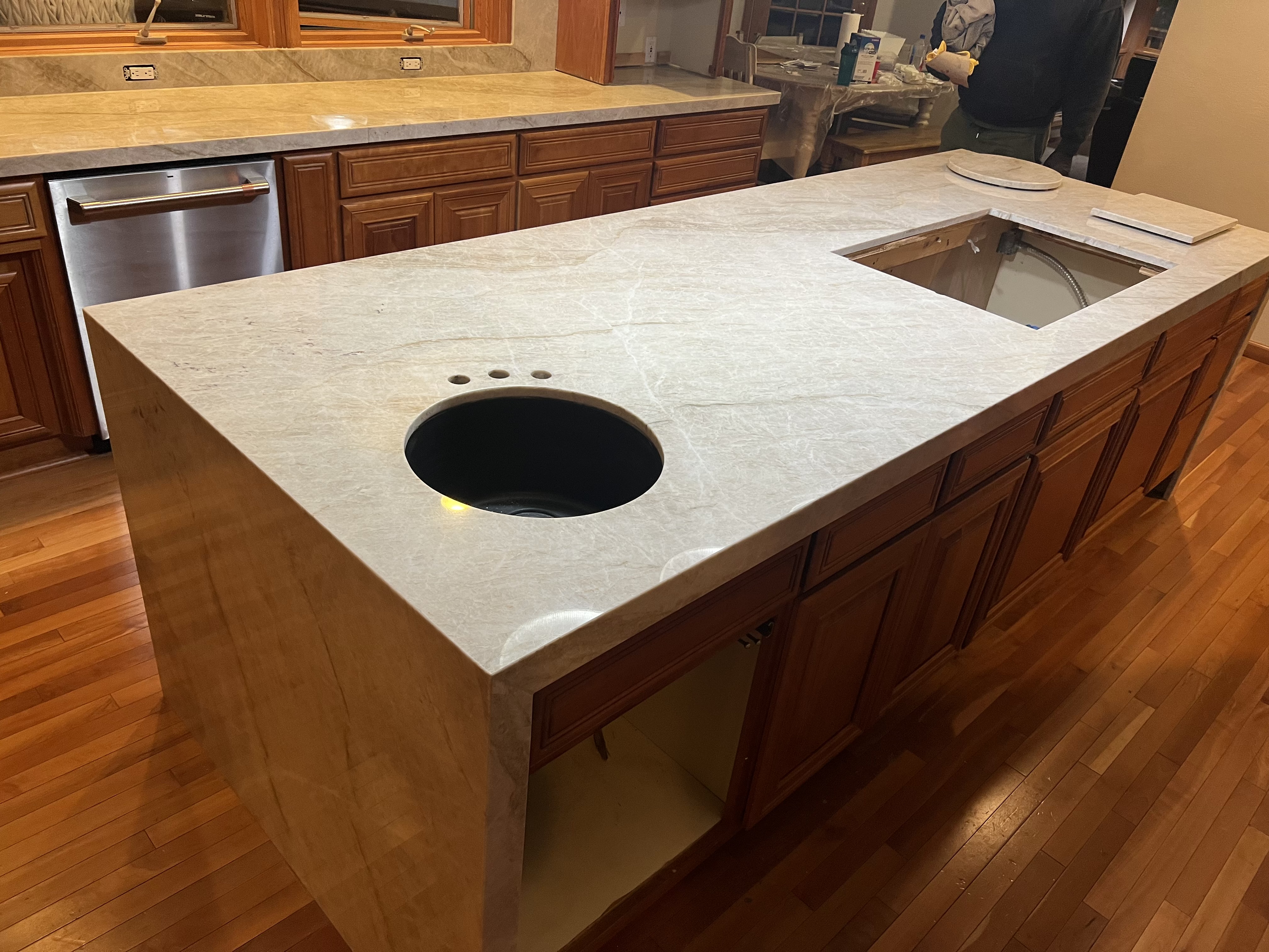 After — Custom Kitchen Island Installation